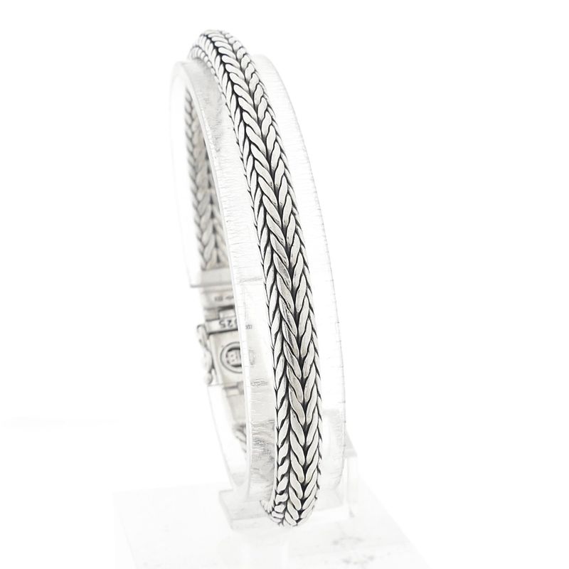 Image 1 of Silver Buddha to Buddha bracelet; Ellen XS