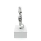 Image 9 of White gold herringbone link bracelet with diamonds; 0.48 ct.