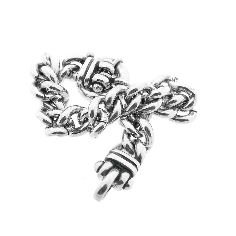 Image 8 of Robust silver gourmet link bracelet