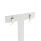 Image 3 of Bicolor gold stud earrings with zirconia