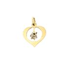Image 5 of Gold pendant of a heart with zirconia