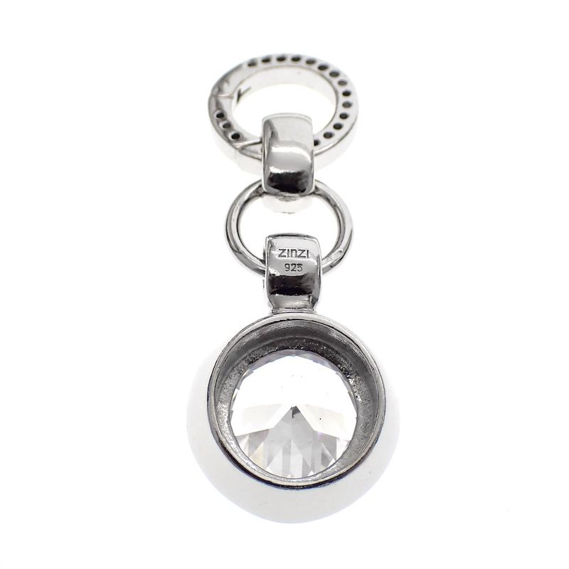 Image 4 of Zinzi silver pendant with zirconia