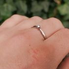 Image 4 of White gold solitaire ring with diamond | 0.06 ct.