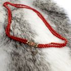 Image 10 of Vintage/antique red coral bead necklace with gold clasp | 56 cm