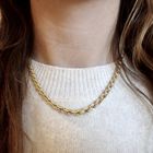 Image 9 of Gold twisted link chain | 45 cm
