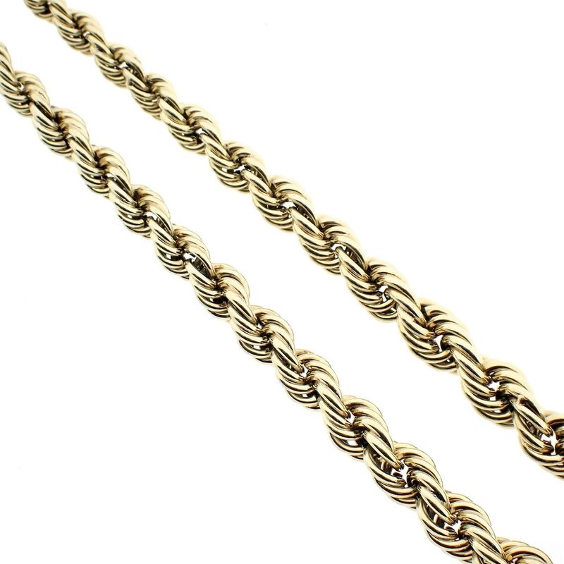 Image 6 of Golden twisted link chain.