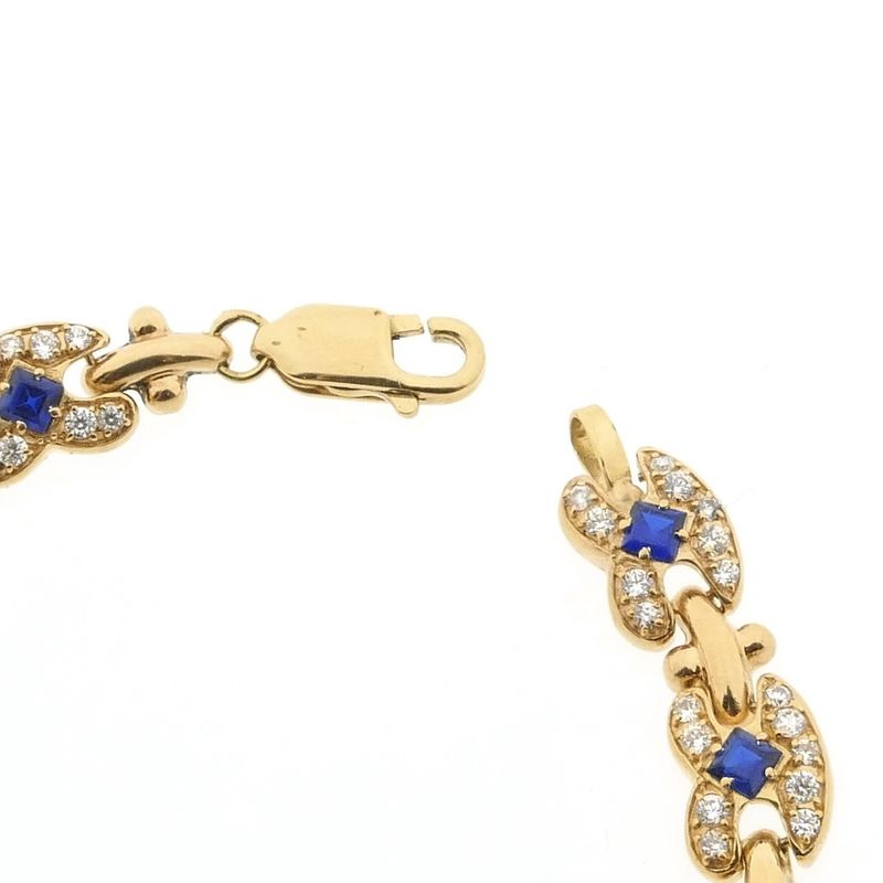 Image 5 of Gold fantasy link bracelet with zirconia