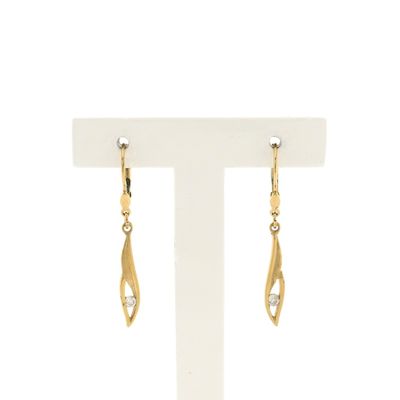 Image 1 of Gold stud earrings with zirconia