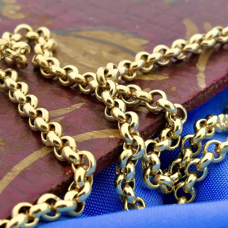 Image 2 of Gold jasseron link chain | 60.5 cm