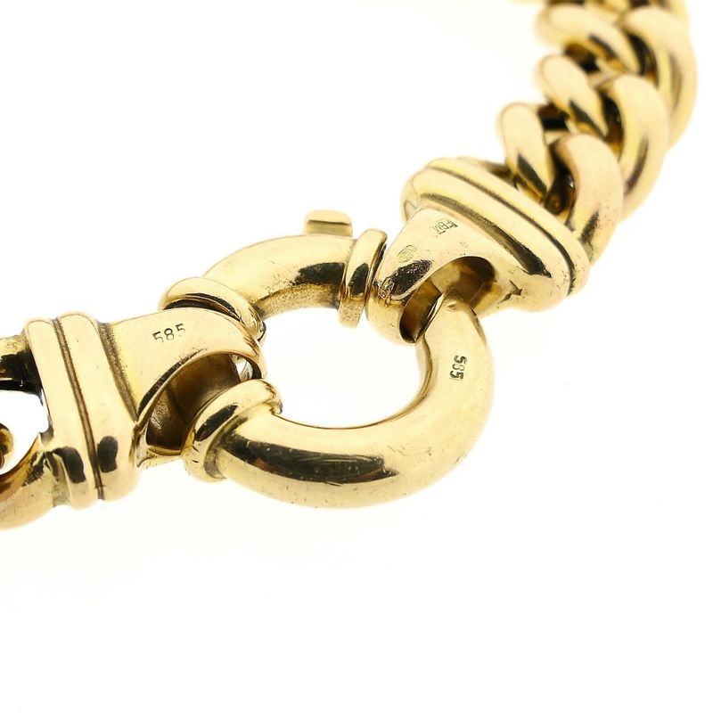 Afbeelding 5 van Massief gouden gourmetschakel armband | 20 cm