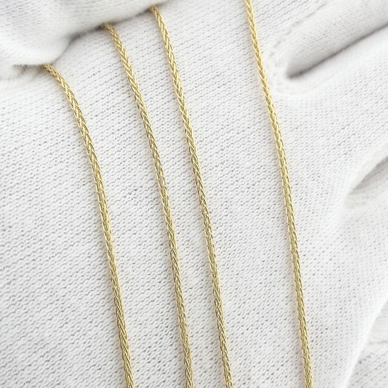 Image 6 of Gold foxtail link necklace