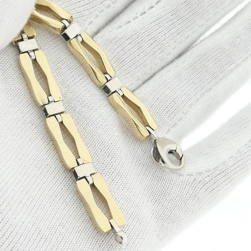 Image 9 of Two-tone gold fantasy link bracelet