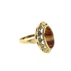 Image 9 of Vintage gold ring with carnelian bandagate