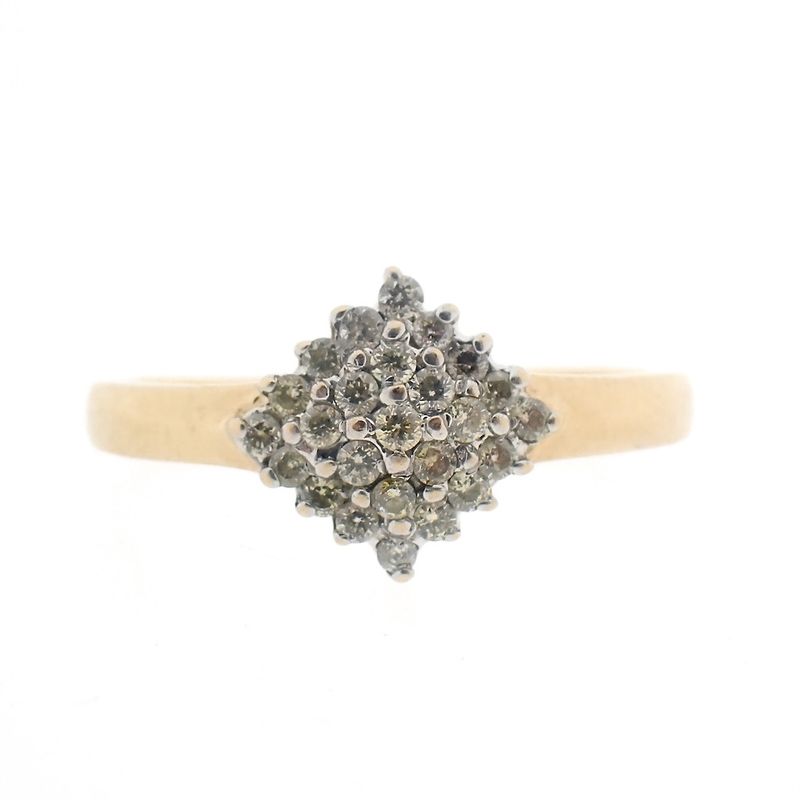 Image 3 of Gold entourage ring with diamonds | 0.25 ct.