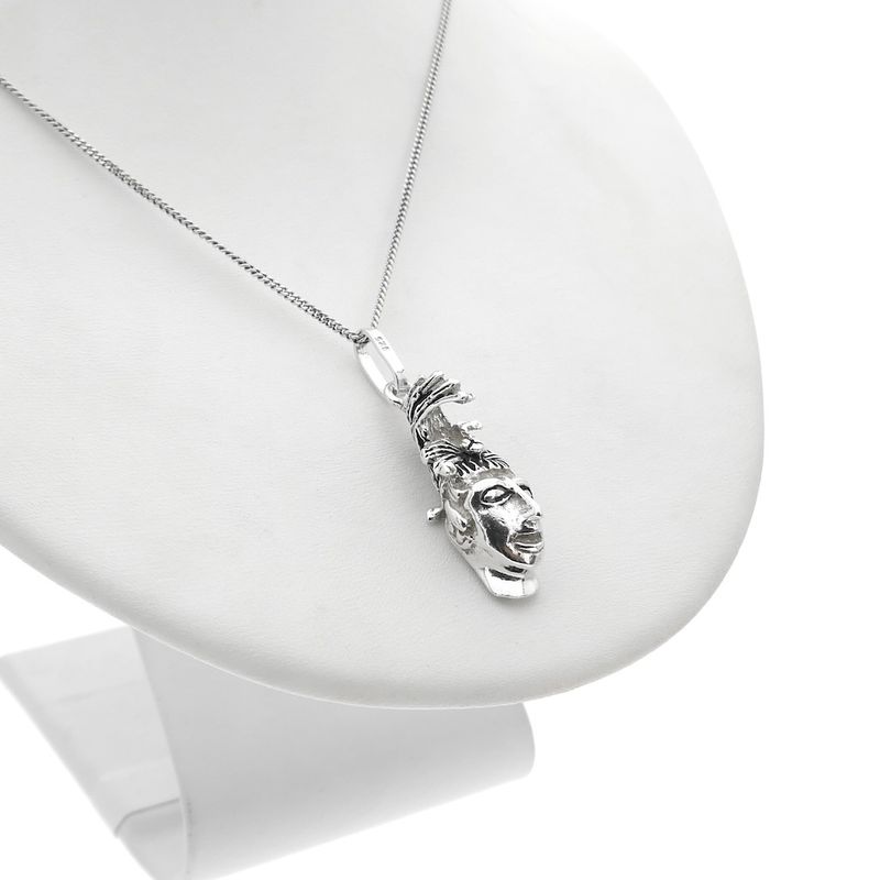 Image 6 of Silver punk style necklace pendant