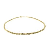 Gold twisted link bracelet | 19 cm
