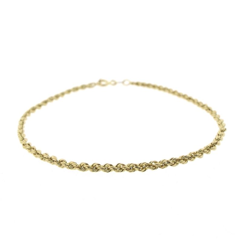 Image 1 of Gold twisted link bracelet | 19 cm