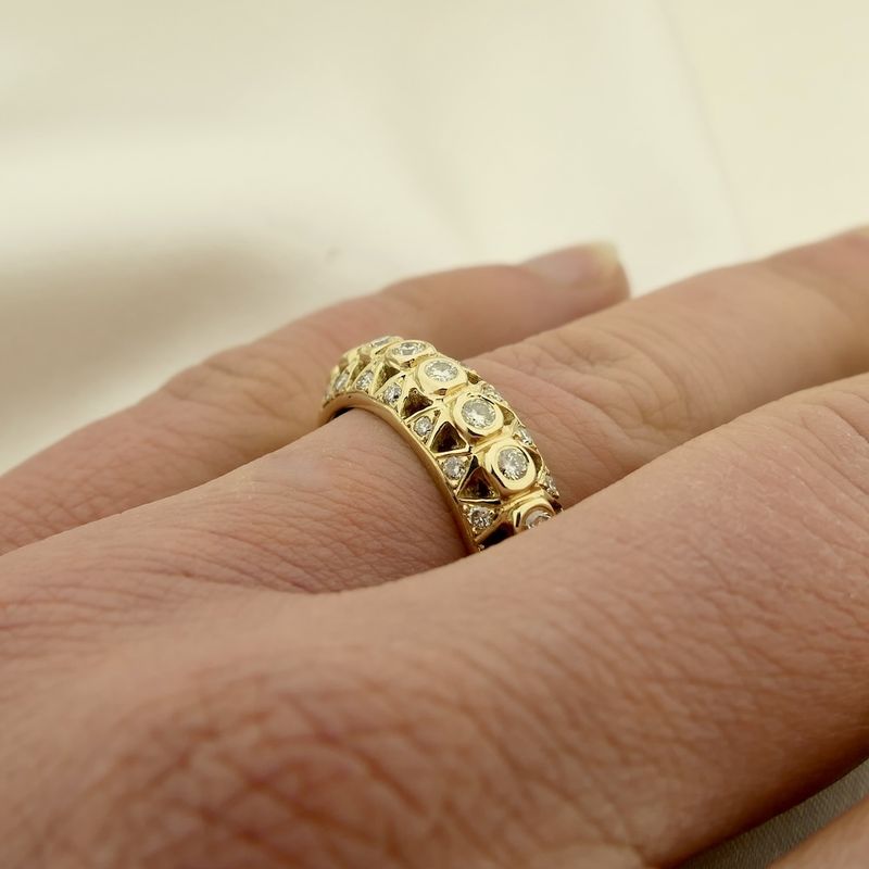 Image 8 of Gold ring with diamond | 0.48 ct.