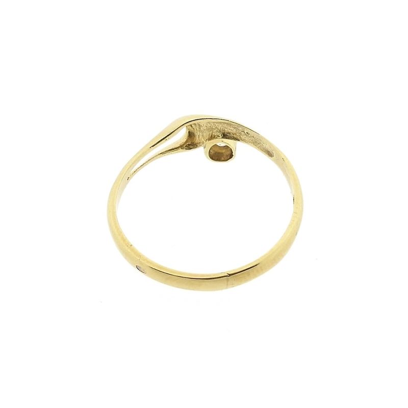 Image 7 of Gold solitaire ring with zirconia