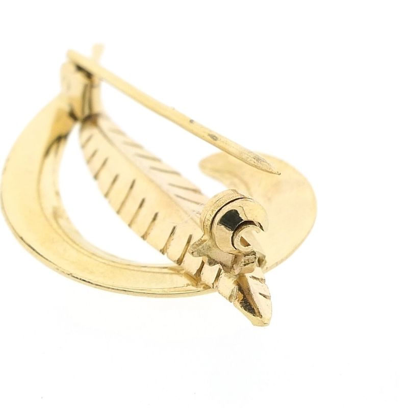 Image 5 of Gold feather brooch