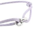 Image 4 of Forever Knots® Lilac Satin Bracelet with Silver Link
