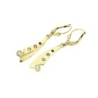 Image 9 of 8K earrings with a mix of gemstones