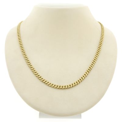 Gold flat gourmet link chain Image 1 of Gold flat gourmet link chain