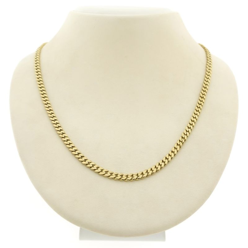 Image 1 of Gold flat gourmet link chain