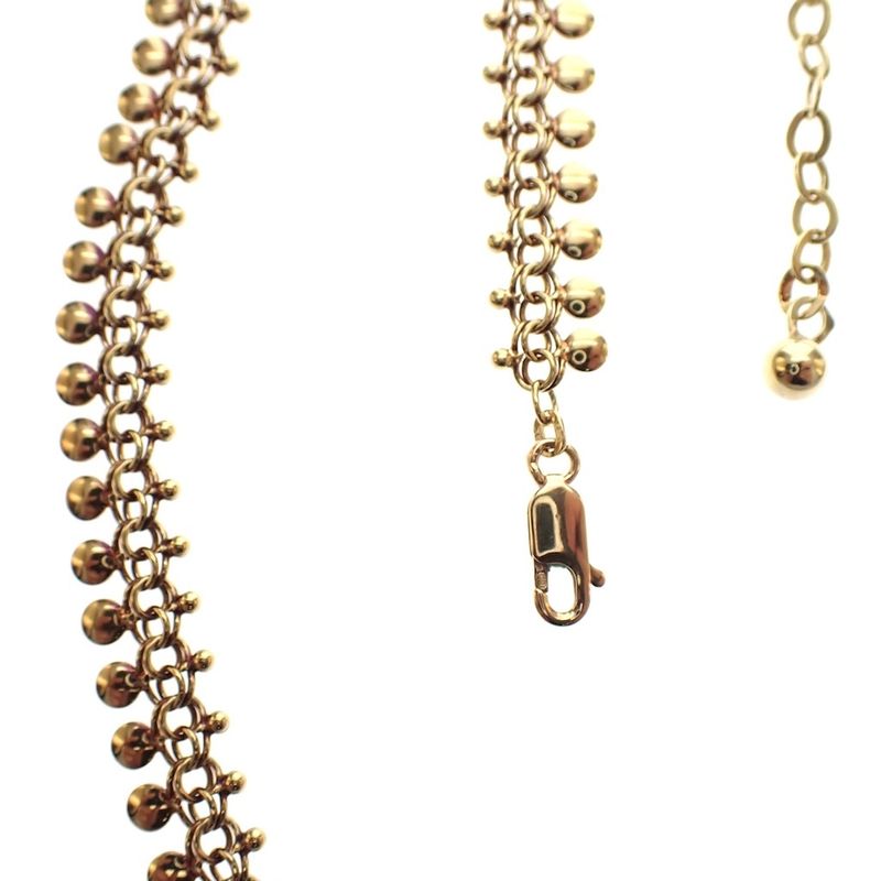Image 2 of Gold women's necklace; Vintage | 48-42 cm