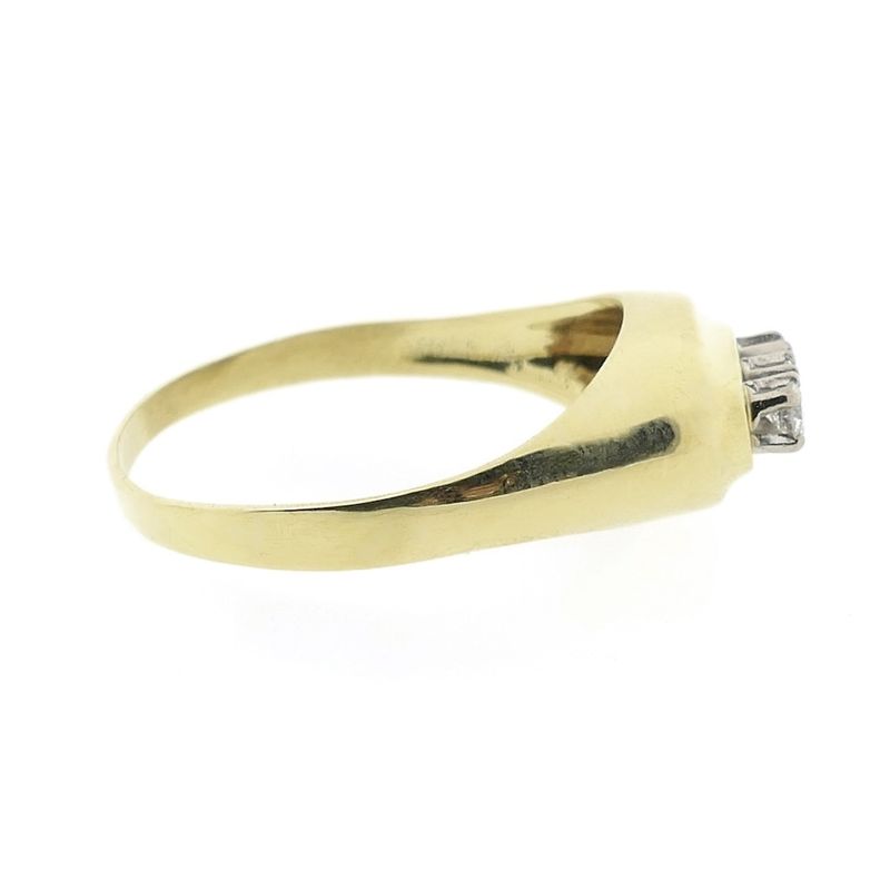 Image 7 of Gold ring with diamonds; 0.15 ct.
