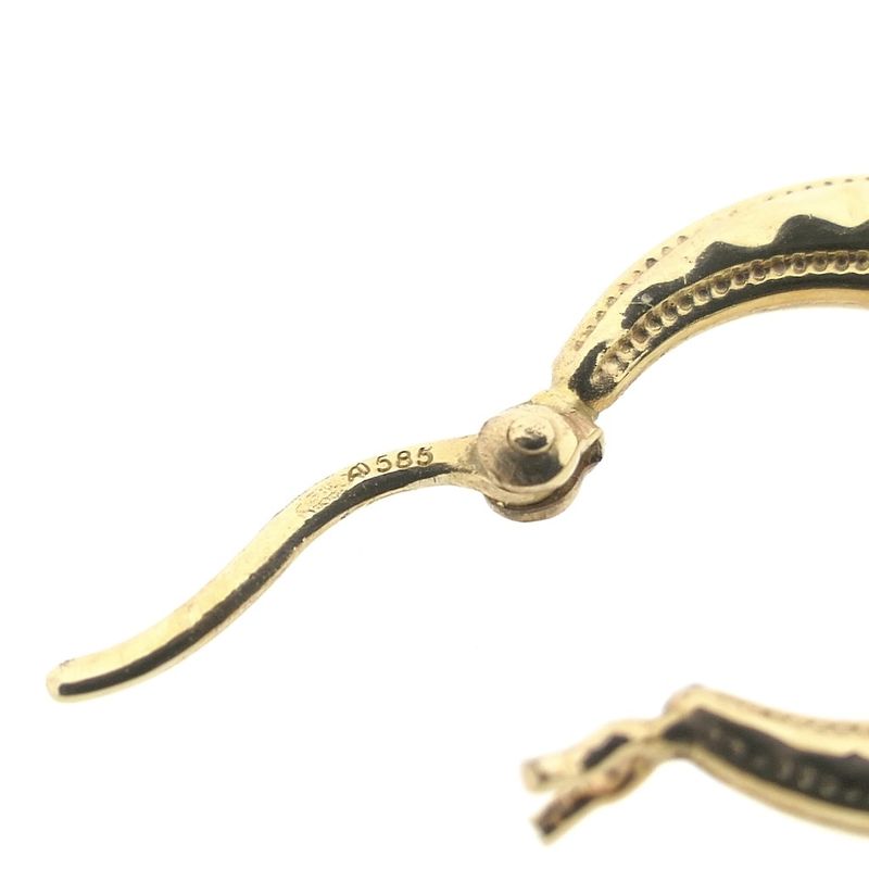 Image 8 of Vintage gold embellished hoop earrings | Ø 16.0 mm