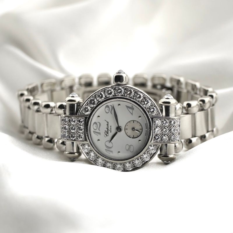 Image 11 of Chopard Imperiale 4156; Exclusive 18k White Gold Ladies Watch with Diamonds