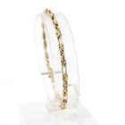 Afbeelding 1 van Bicolor gouden koningsschakel armband | 18 cm 