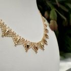 Image 6 of Gold gallery wire link necklace