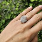 Image 3 of White gold cocktail ring with diamonds 0.90 ct.