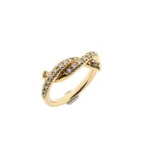Bron Jewelry gold ring with diamond; 0.22 ct.