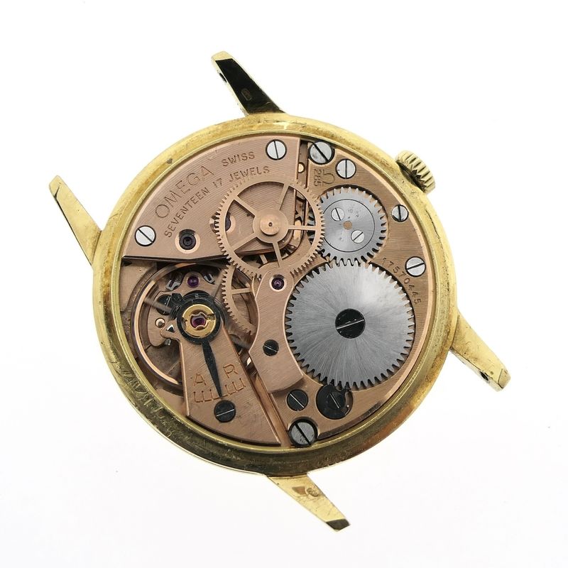Image 18 of Omega Geneva 'Zephyr Dial' 14720 2; Vintage 18k gold watch