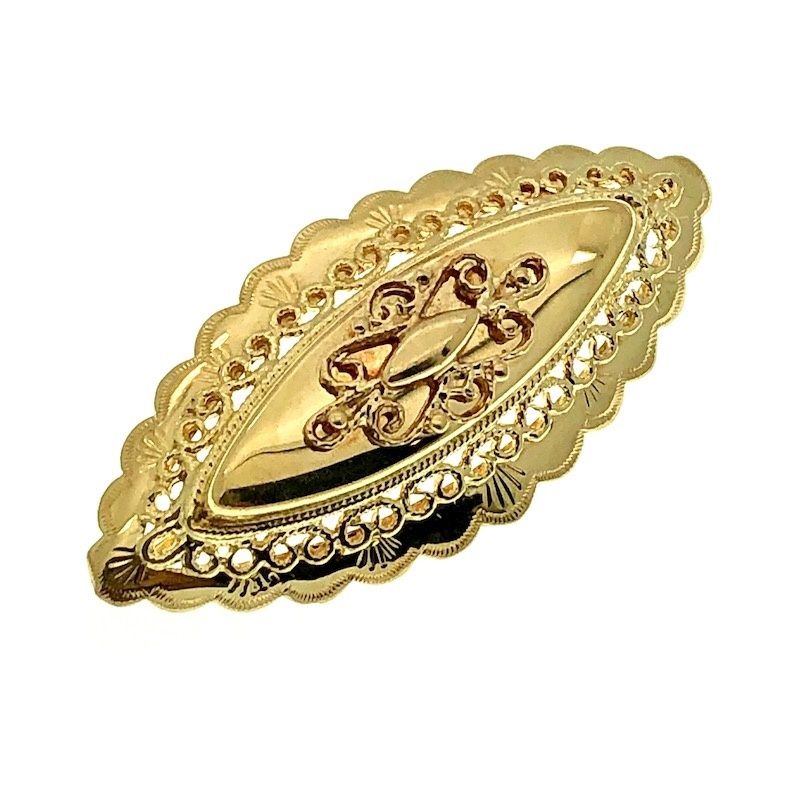 Image 2 of Antique gold oval brooch