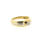 Afbeelding 4 van Bicolor gouden ring met diamant; 0,17 ct. 