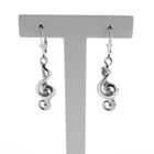 Image 1 of Silver earrings | Musical note