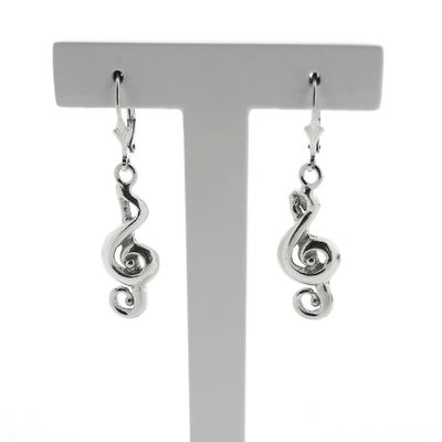 Image 1 of Silver earrings | Musical note