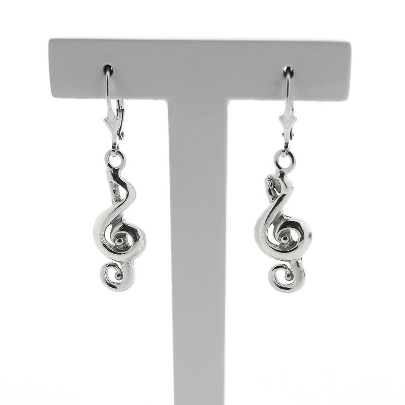 Image 1 of Silver earrings | Musical note