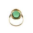 Image 4 of Gold Ring with Jade; 14 Karat; Size 17.75