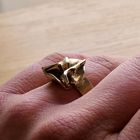 Image 7 of Golden ring with organic design