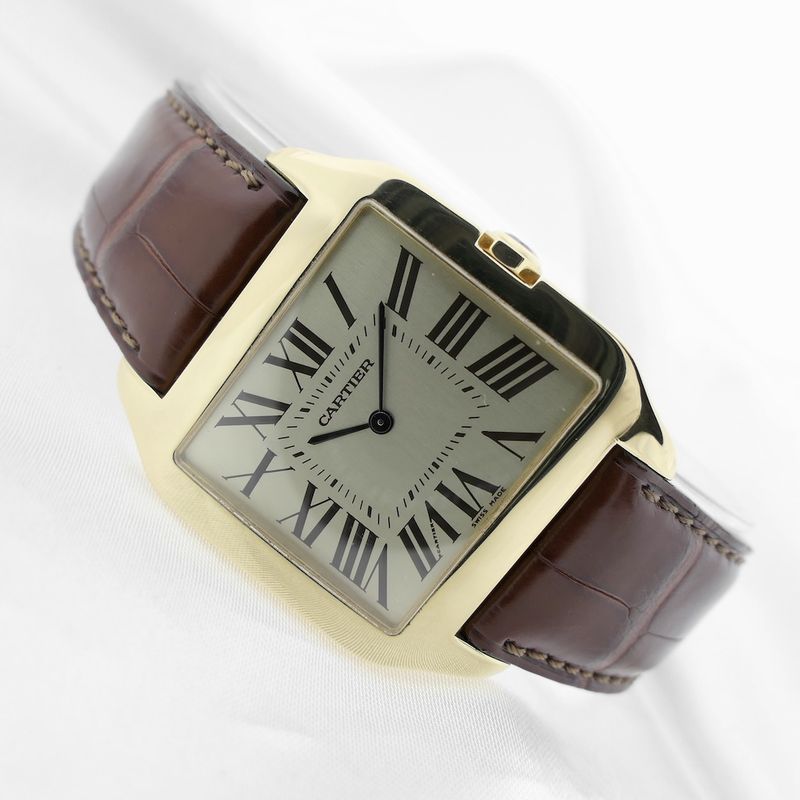 Image 11 of Cartier Santos Dumont; 18k gold watch