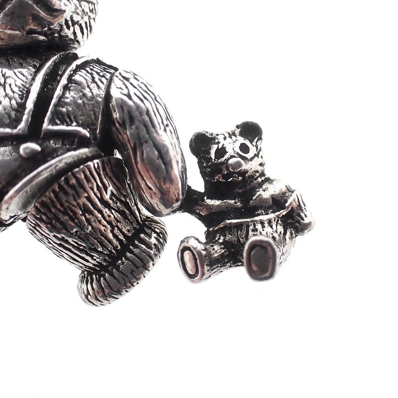 Image 2 of Silver pendant of a bear