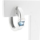 Image 5 of White Gold Earrings with Topaz; Ø 13.8 mm