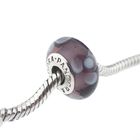 Image 2 of Pandora charm; Silver; Purple Flower