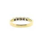 Image 4 of Gold ring with sapphire and diamonds; 0.27 ct.