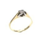 Image 1 of Two-tone gold solitaire ring set with diamond